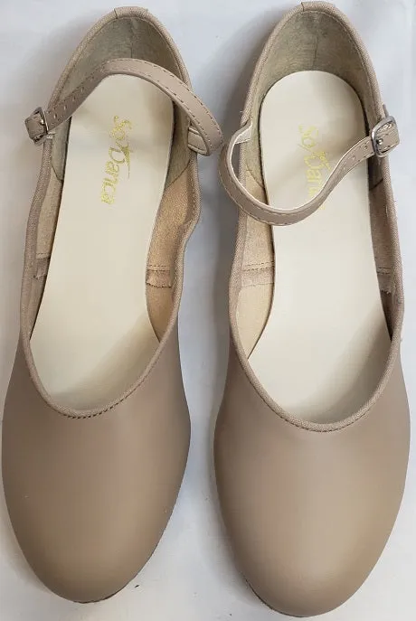 1.25" Meredith -- Mary Jane Ballroom Shoe -- Tan Foot Ease Running