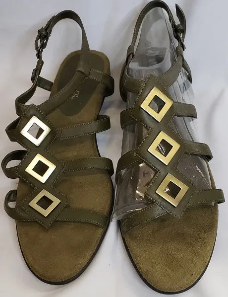 1.5" Atrium -- Women's Wedge Sling Sandal -- Green Chic Walk