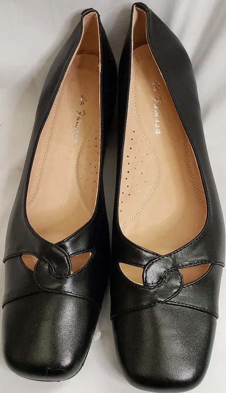 2.25" Elizabeth -- Women's Leather Pump -- Black Safety Fit