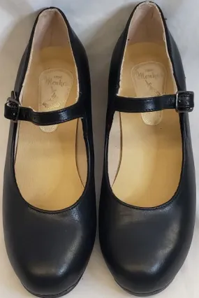 Athletic 2.25" Marta -- Flamenco Shoe -- Black Leather