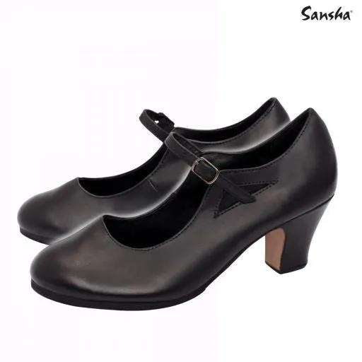 Slim Form 2.25" Valencia -- Flamenco Shoe -- Black