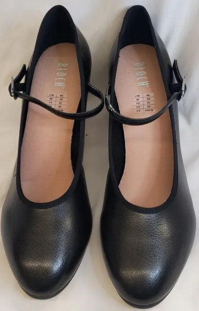 2.5" Kickline -- Women's Instep Strap Character Shoe -- Black Dad Style Petite Fit