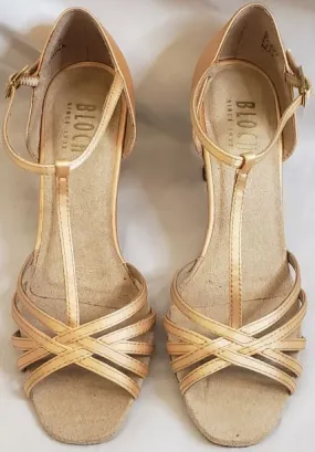 2.5" Nicola -- Women's T-Strap Latin Sandal -- Rose Satin Game Fit Moisture wicking