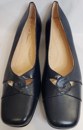 Casual Shoes 2.25" Elizabeth -- Women's Leather Pump -- Navy Blue
