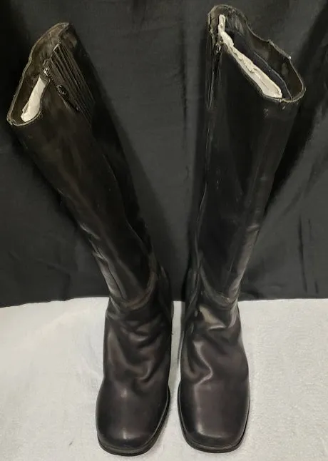 2" Addilyn -- Women's Leather Dress Boots -- Black Dressy Style Elegant