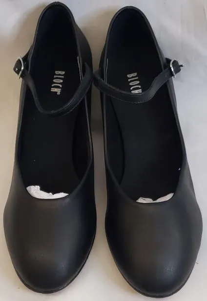 2" Diva -- Women's  Instep Strap Character Shoe -- Black Comfort footbed Flexibility Feature