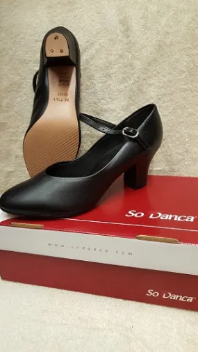 Workout Trend Hot 2" Thery -- Instep Strap Character Shoe -- Black