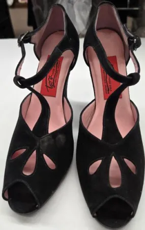 3.5" Malena V -- Women's Tango Shoes -- Black Leg Long