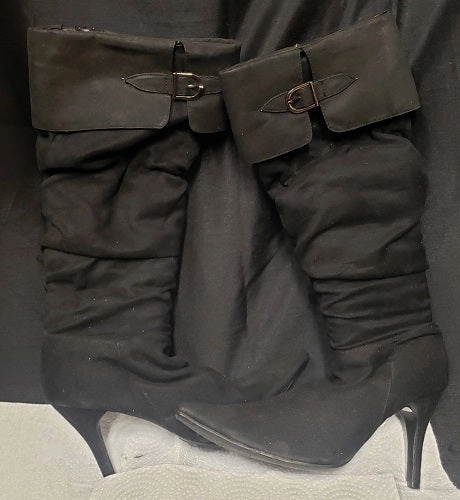 Soft Padding Gala Reception 3.5" Donata -- Women's Dress Boot -- Black Suedine