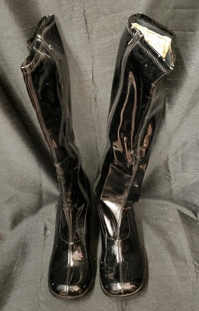 3" Gogo -- Women's Dress Boot -- Wide Calf -- Black Patent retro look