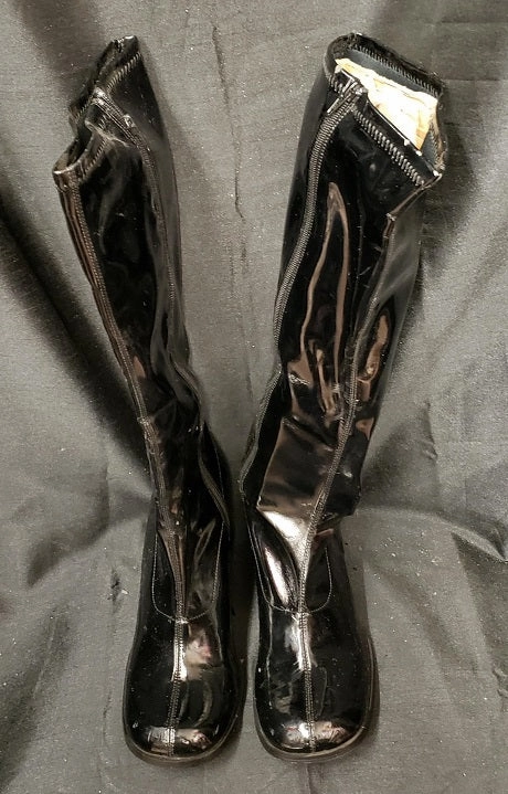 3" Gogo -- Women's Dress Boot -- Wide Calf -- Black Patent retro look