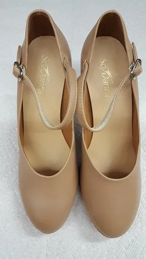 3" Mabel -- Instep Strap Character Shoe -- Caramel Adjustable Straps Wind Chill