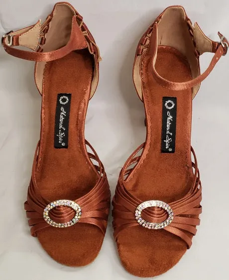 Height Plus Mountain Strong 3" Stephanie -- Flare Heel Rhinestone Latin Sandal