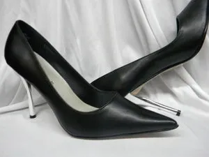 4" Sun -- Women's High Heels -- Black Sharp Finish