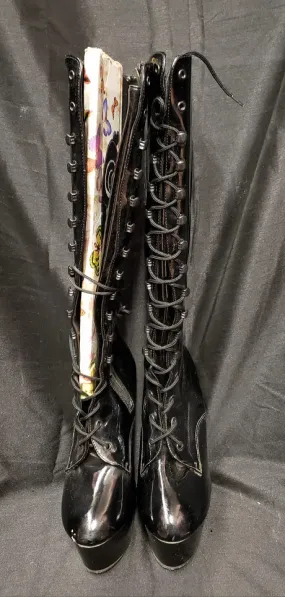 6" Kiss -- Women's Granny Style Dress Boot -- Black Patent All-day Comfort