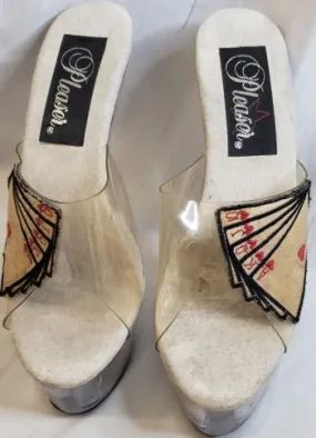 Cool Fit Comfortable 6" Pacay -- Women's Platform Mule -- Clear