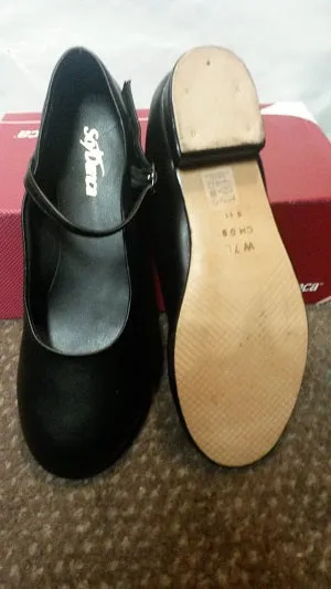 Eva Midsole .75" Hazel -- Flat Heel Character Shoe -- Black