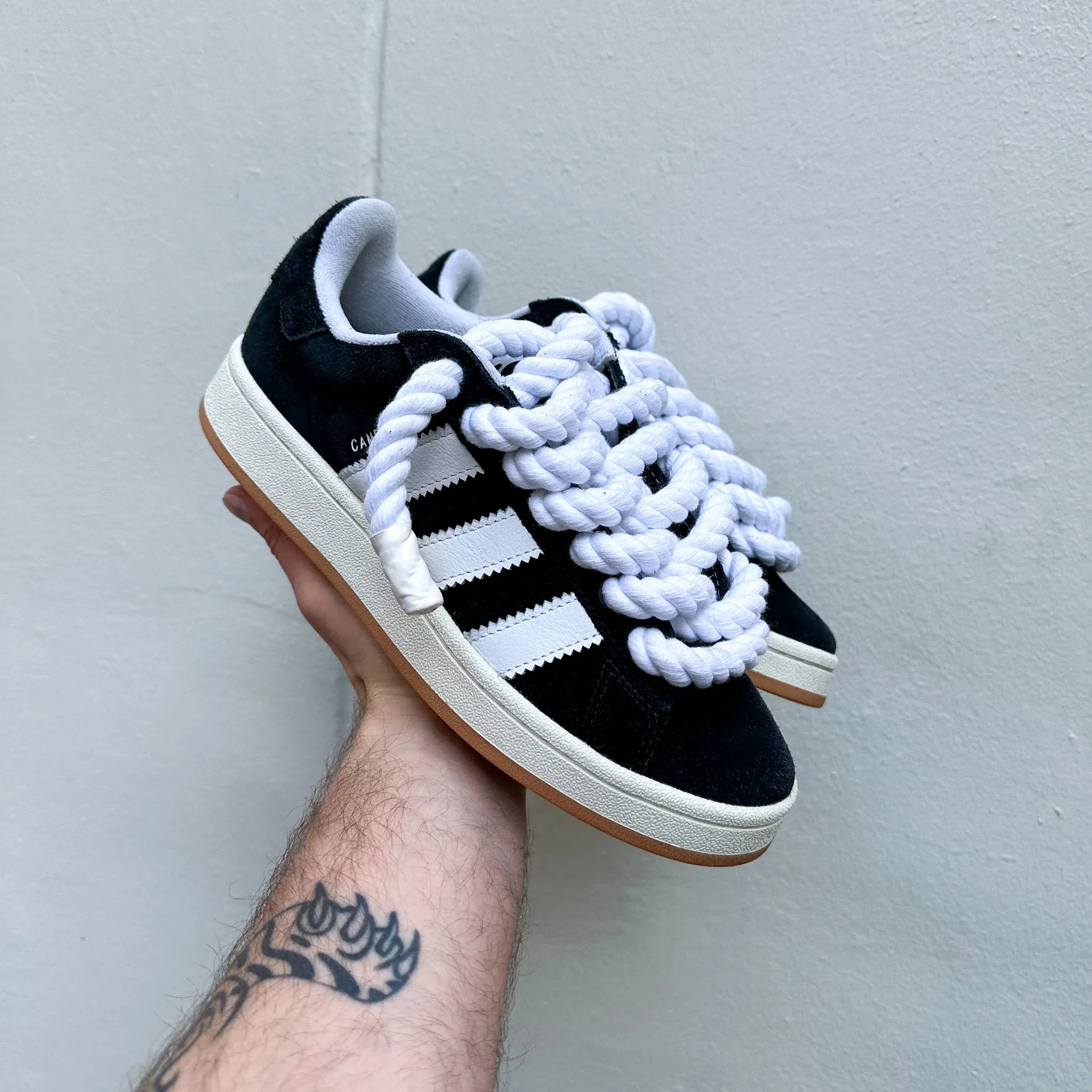 Adidas Campus 00s Black "Rope Laces" White Classic Cross Road