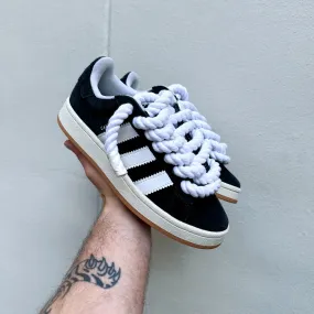 Video Look Adidas Campus 00s Black "Rope Laces" White
