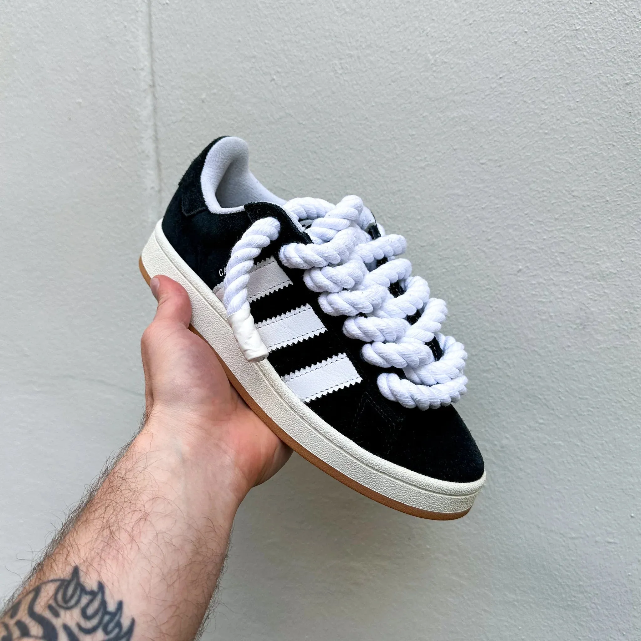 Adidas Campus 00s Black "Rope Laces" White Team Match