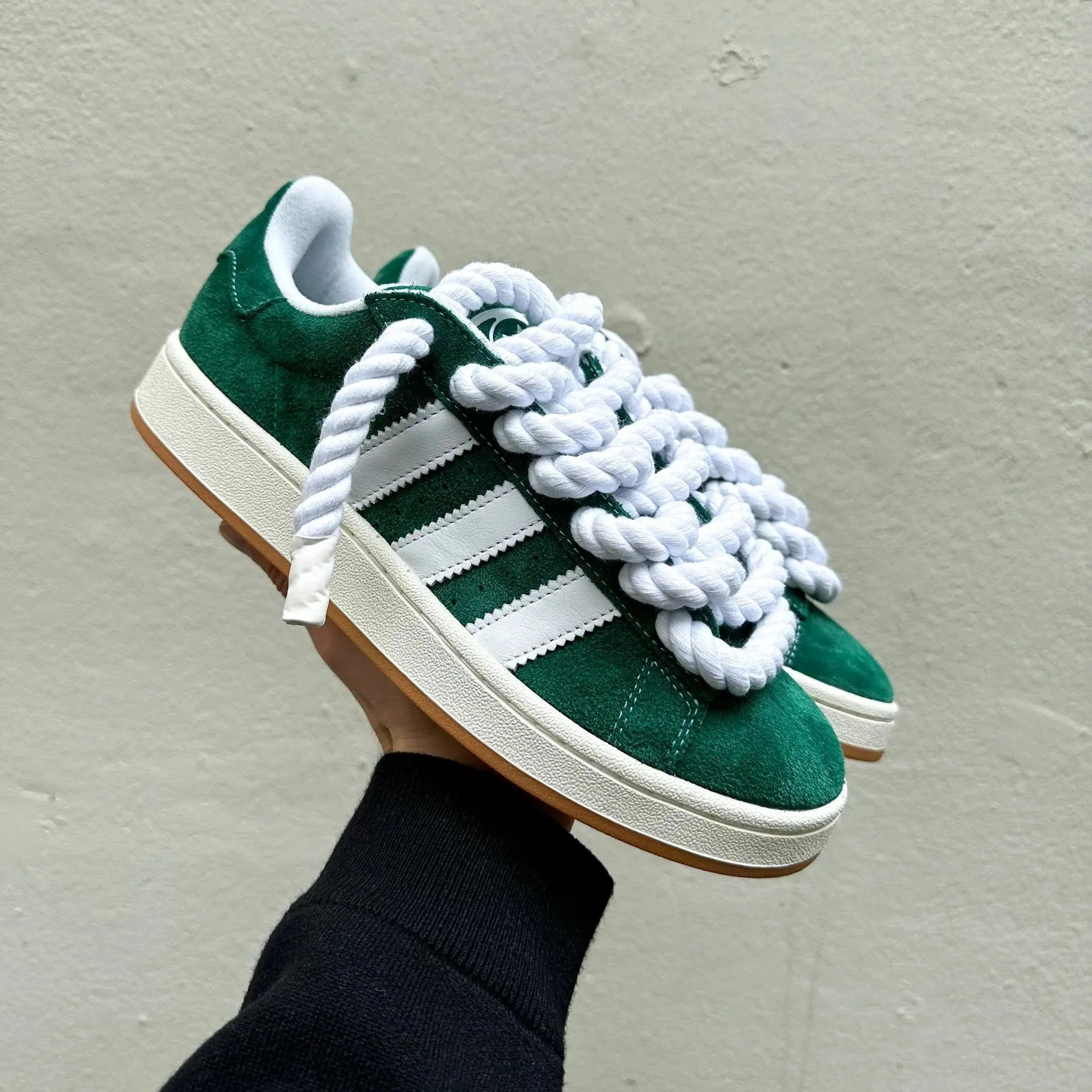 Adidas Campus 00s Green "Rope Laces" White Heritage Line