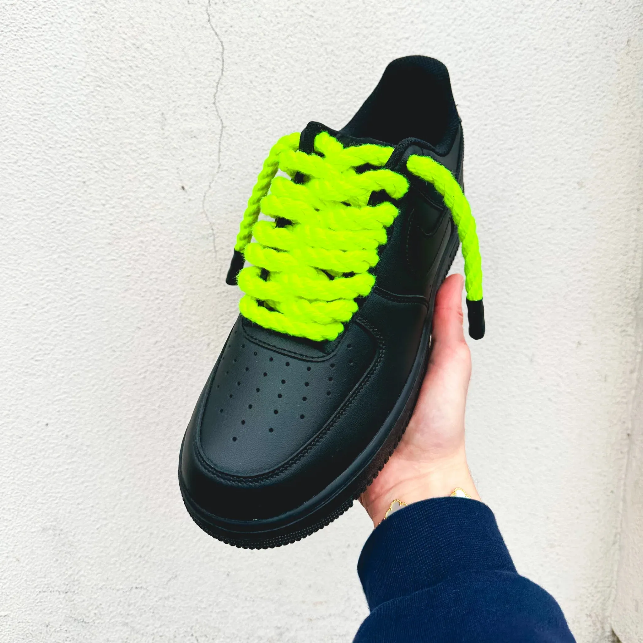 Nike Air Force 1 ??Rope Laces Neon Green (Glow in the Dark)" Style Goal Dream Path