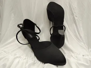 Festival Vibe Carry Easy 2.38" Amber -- Standard Ballroom Shoe -- Black Satin