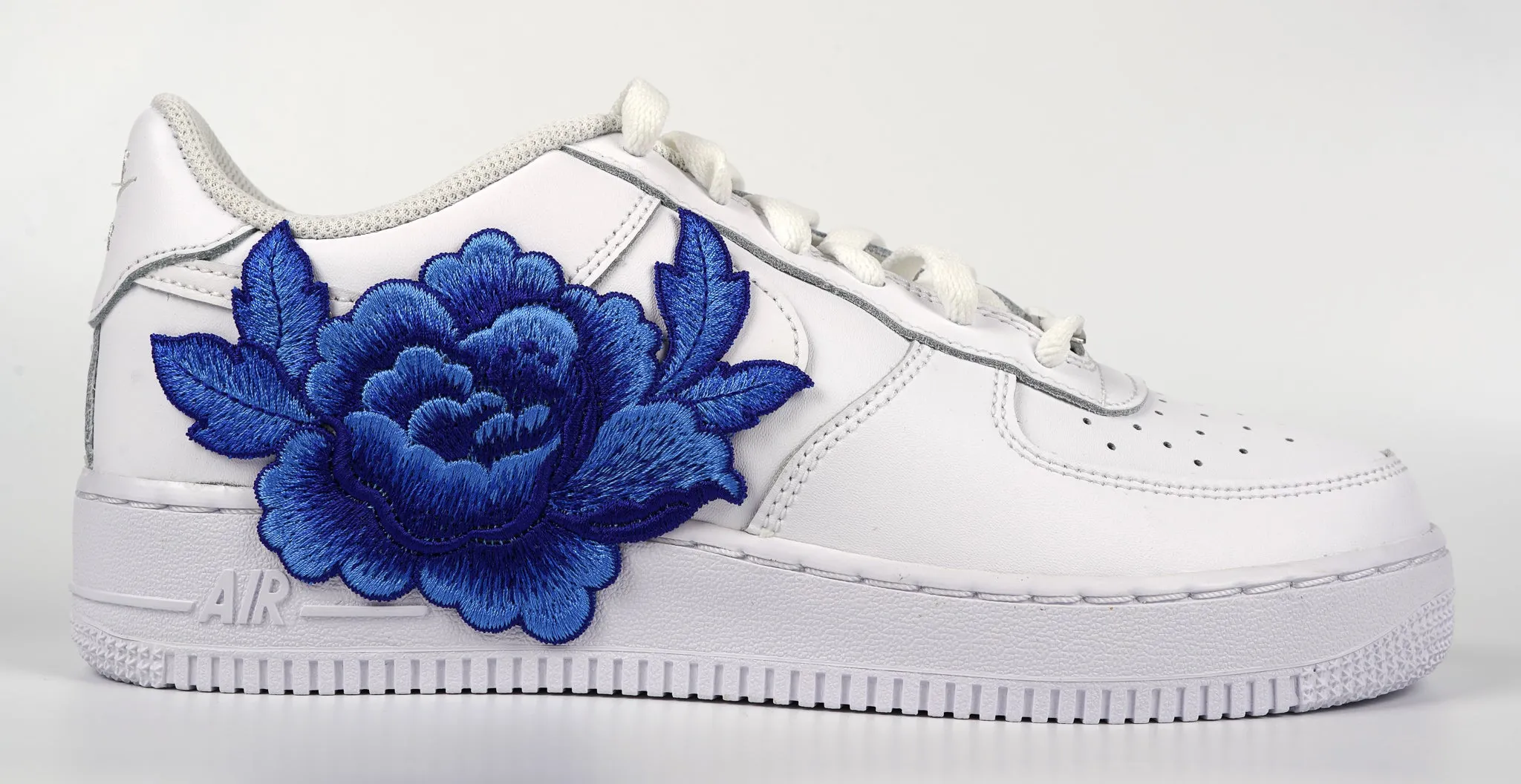Air Force 1 Custom Blue Rose Shoes 2.0 Flower Floral Low Shoes Men Women Kids All Sizes AF1 Sneakers Comfort Grip Baby Soft
