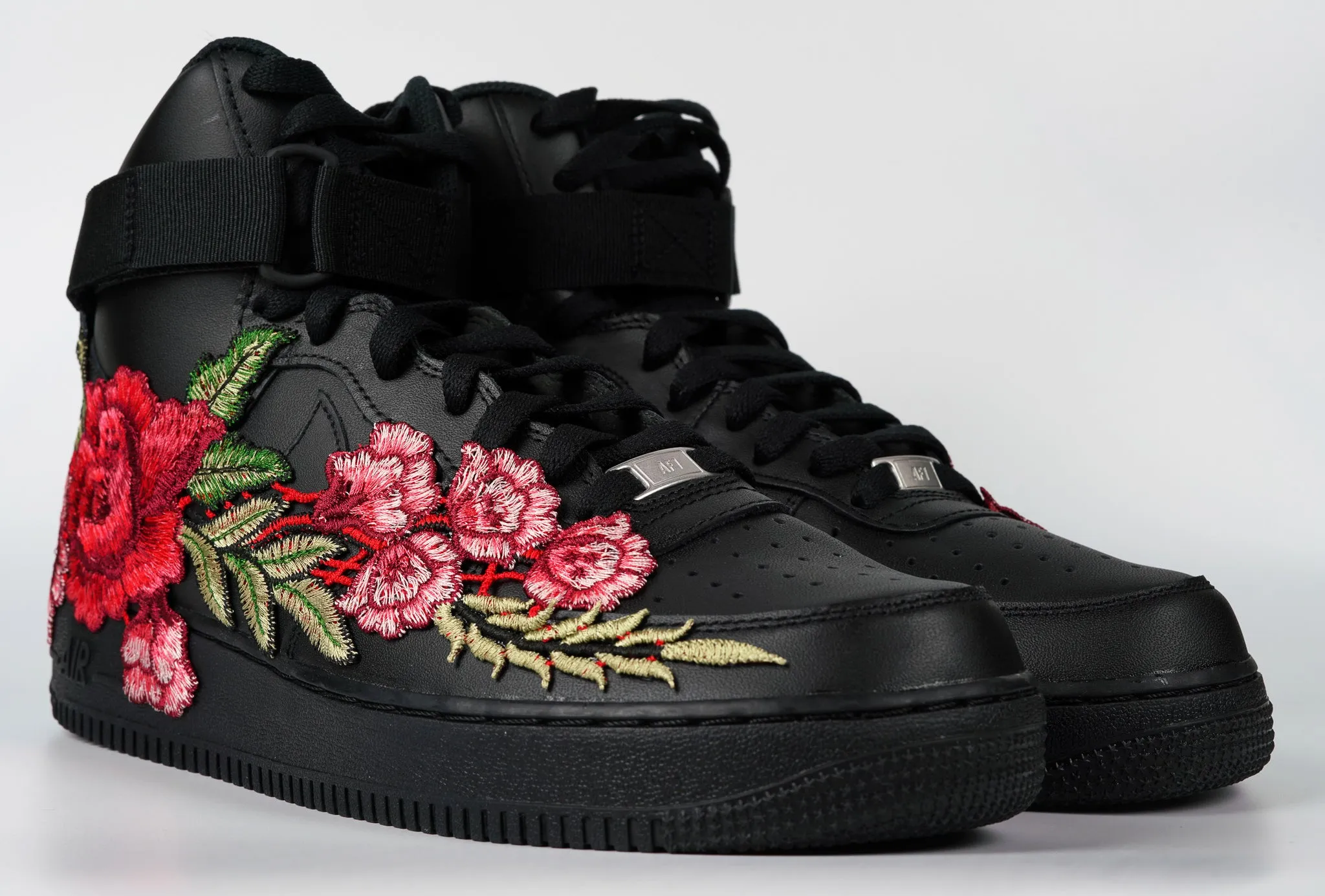 Grace Walk Mind Ease Air Force 1 Custom Shoes High Black Red Rose Flower Floral Men Women Kids All Sizes AF1 Sneakers