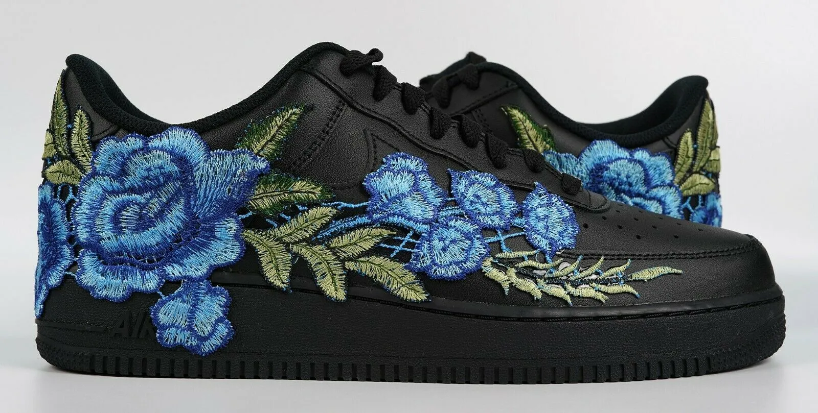 Air Force 1 Custom Sneakers Floral Flower Rose Red Blue Pink Orange Purple Black AF1 Shoes King Strong