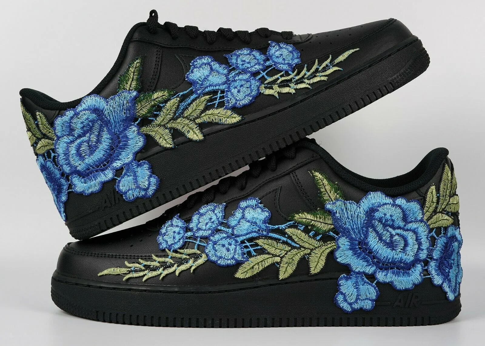 Air Force 1 Custom Sneakers Floral Flower Rose Red Blue Pink Orange Purple Black AF1 Shoes Rock Guard