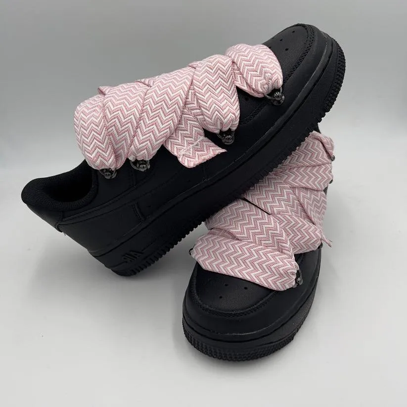 Stage Pop Peak Mode Nike Air Force 1 Black ??Lanvin Style Pink??