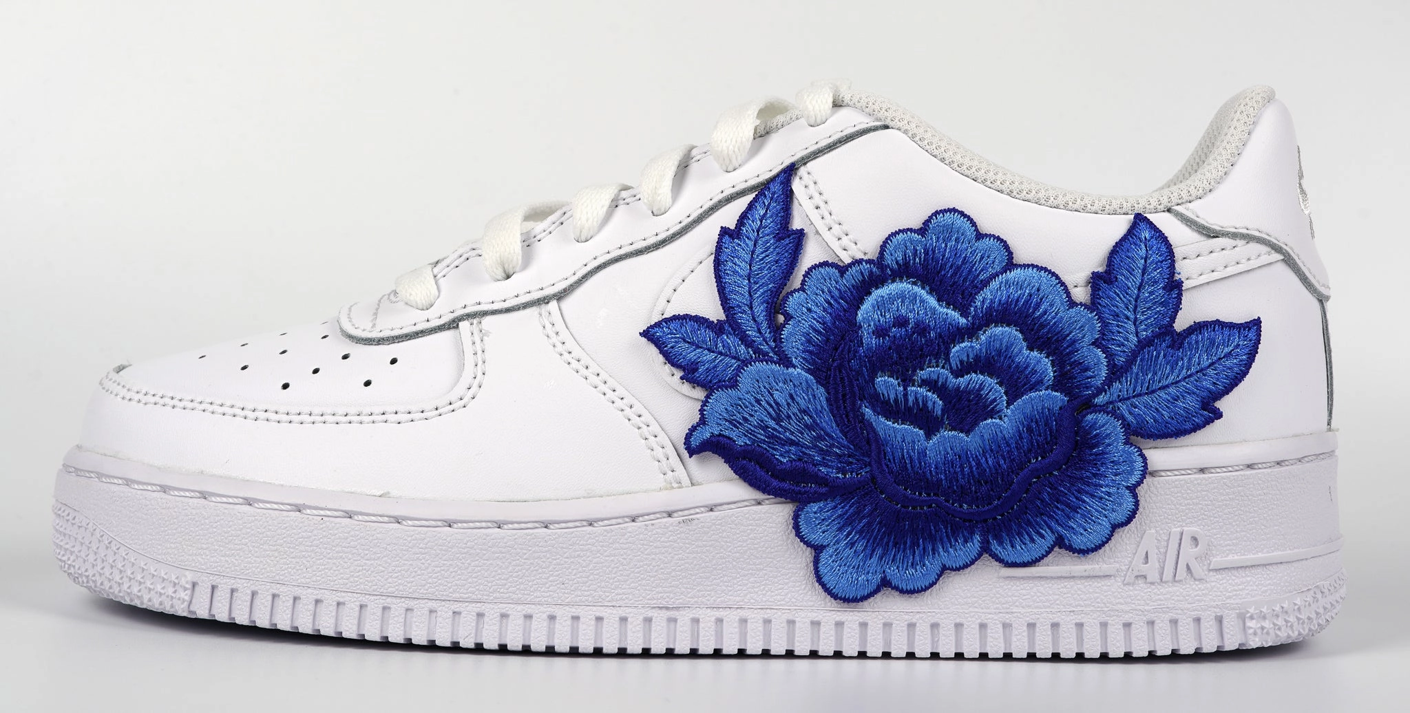 Any Path Air Force 1 Custom Blue Rose Shoes 2.0 Flower Floral Low Shoes Men Women Kids All Sizes AF1 Sneakers