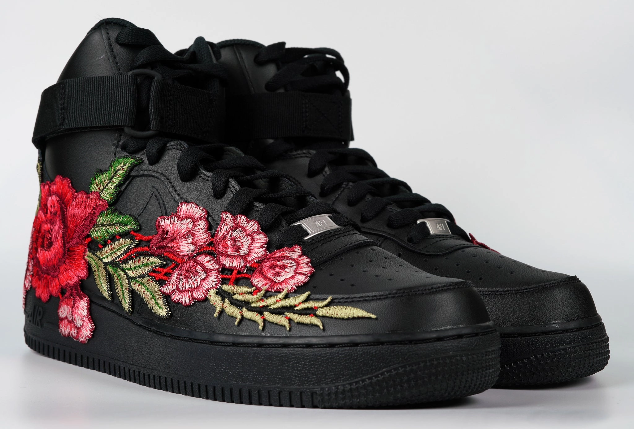 Grace Walk Mind Ease Air Force 1 Custom Shoes High Black Red Rose Flower Floral Men Women Kids All Sizes AF1 Sneakers