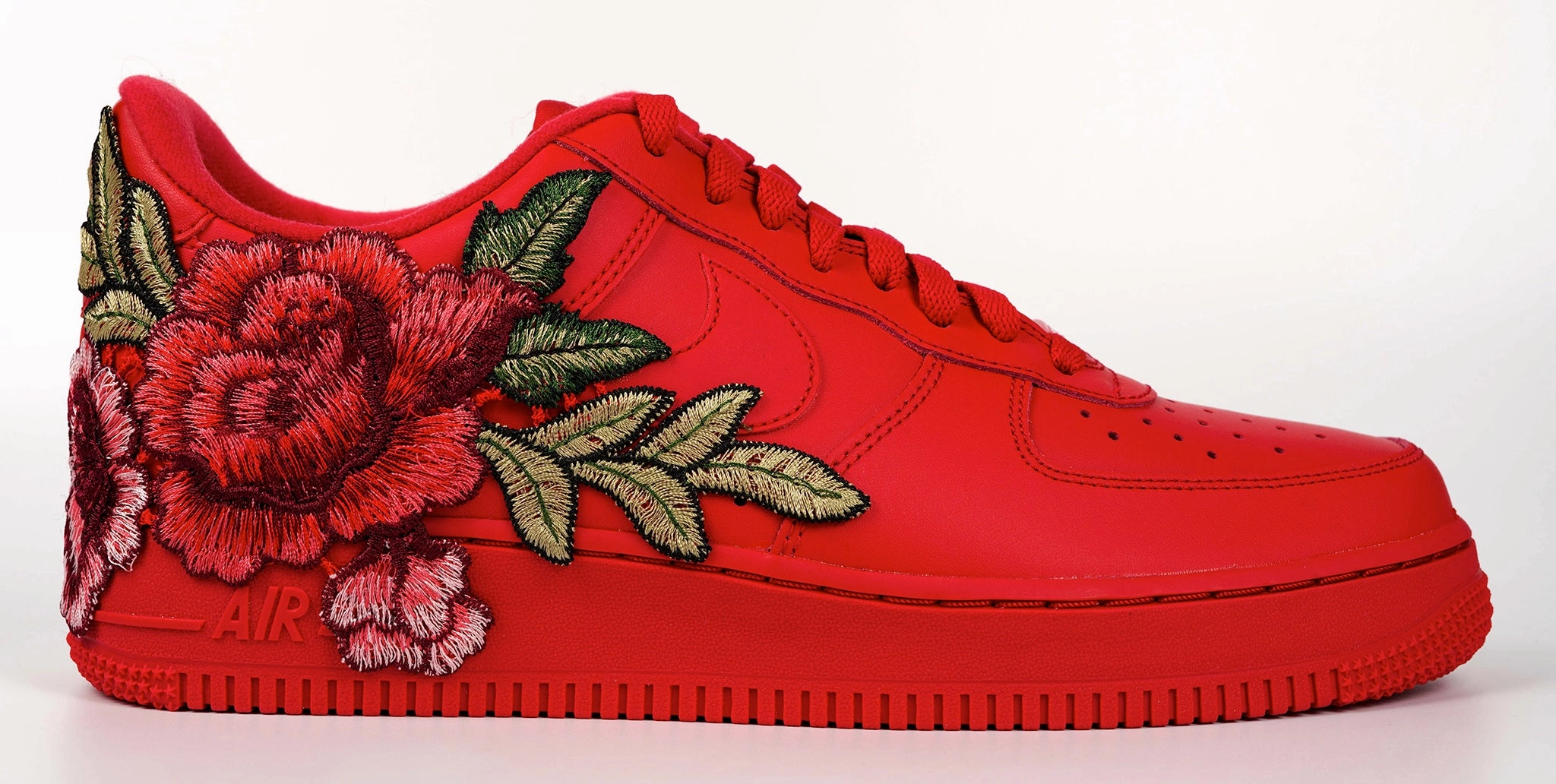 Quick Motion Air Force 1 Custom Triple Red Short Rose Low Flower Floral Shoes Men Women & Kids All Sizes AF1 Sneakers