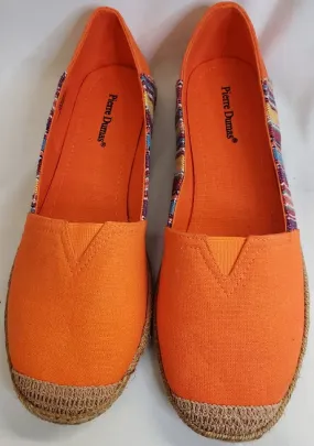 Fashionable Accessory Amy -- Women's Canvas Espadrille -- Orange Multi