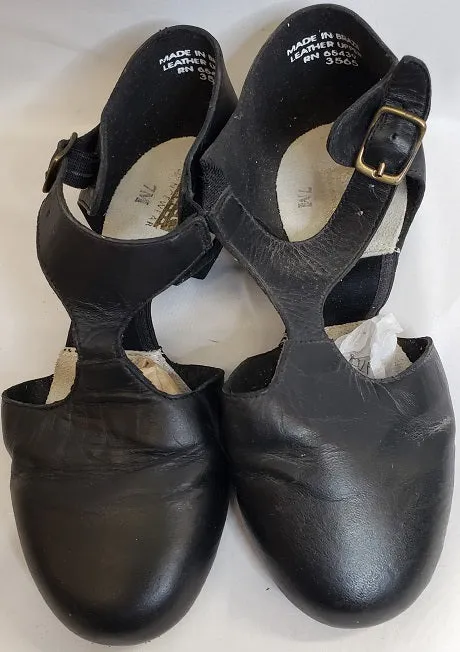 Workout .75" Peigi -- Split Sole Teaching Shoe -- Black