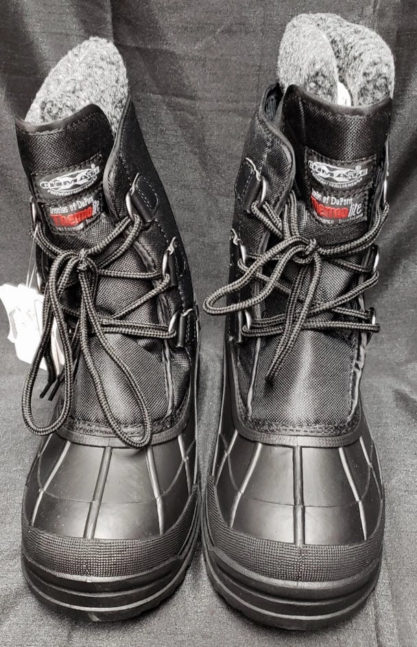 Joshua -- Men's 8" Waterproof Lace-up Boot -- Black Lace   Up Closure