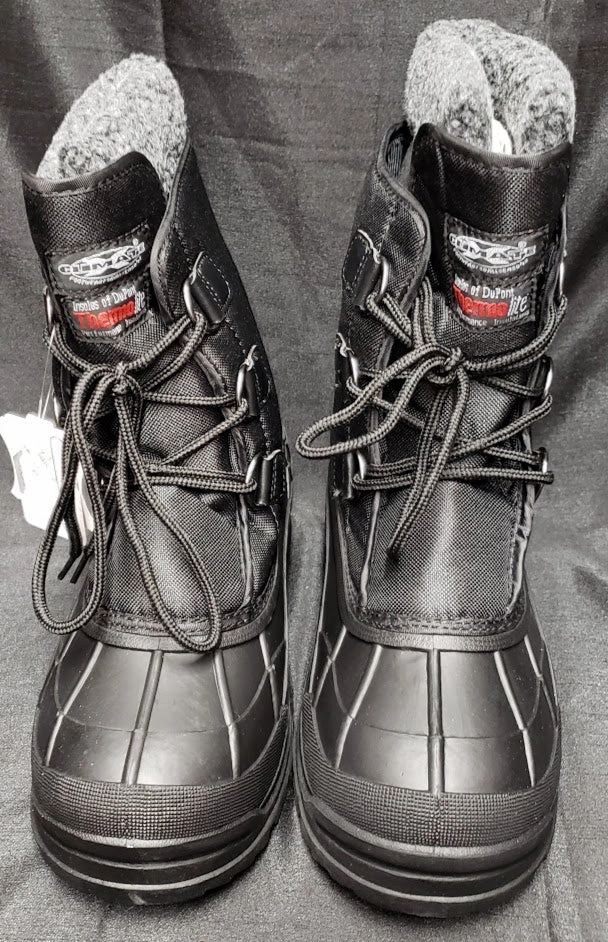 Joshua -- Men's 8" Waterproof Lace-up Boot -- Black Ankle Support Impact Resistant