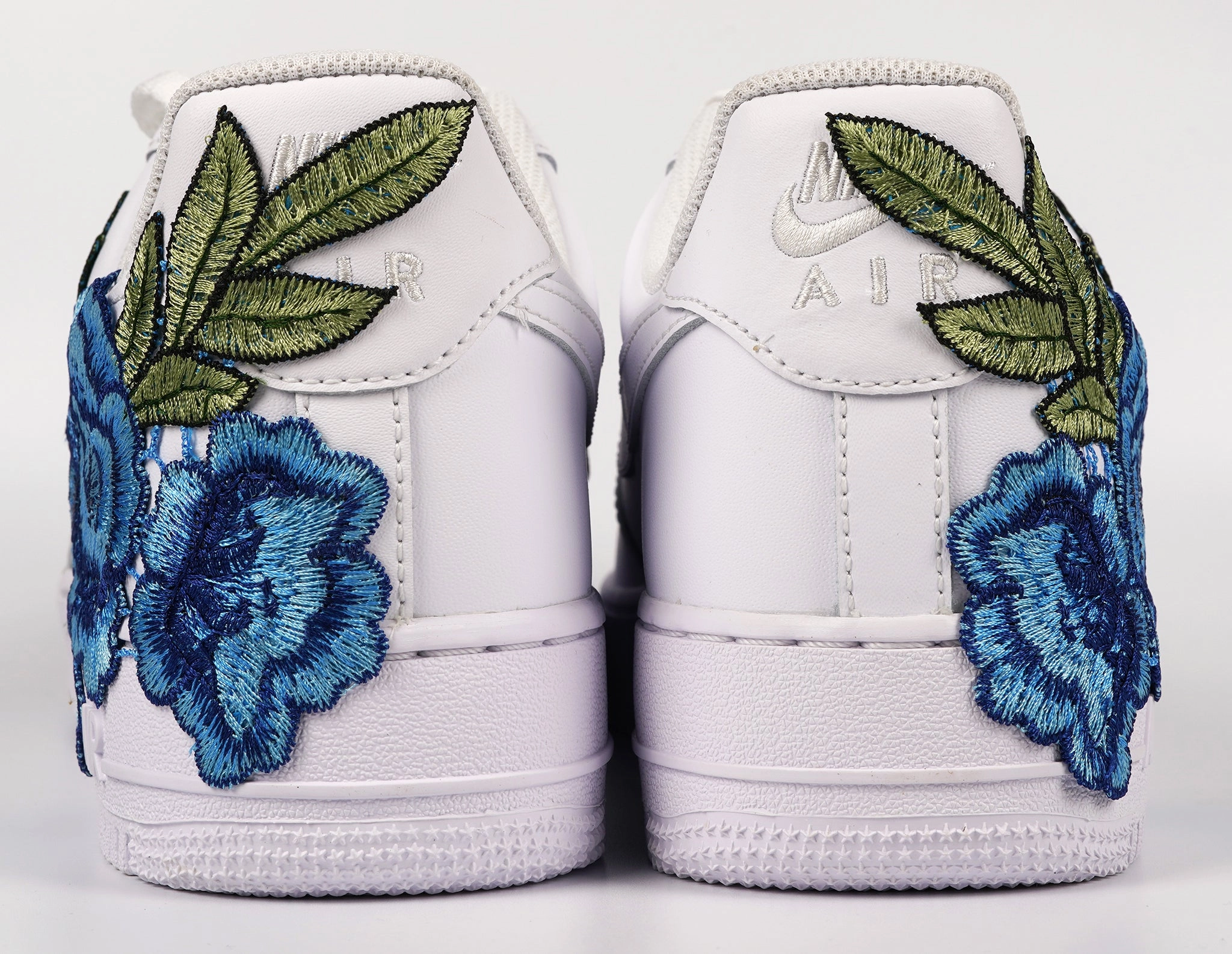 easy move Storm Guard Air Force 1 Custom Blue Rose Shoes Short Flower Floral Design White Low Shoes Men Women & Kids All AF1 Sneakers