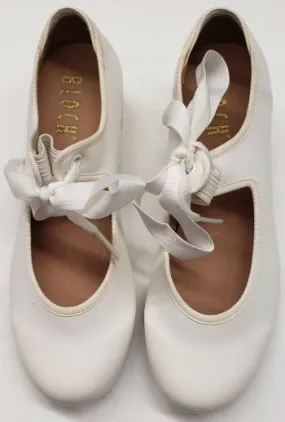 Sky Blue Buckle Fit Annie Tyette Jr. -- Children's Tap Shoe -- White