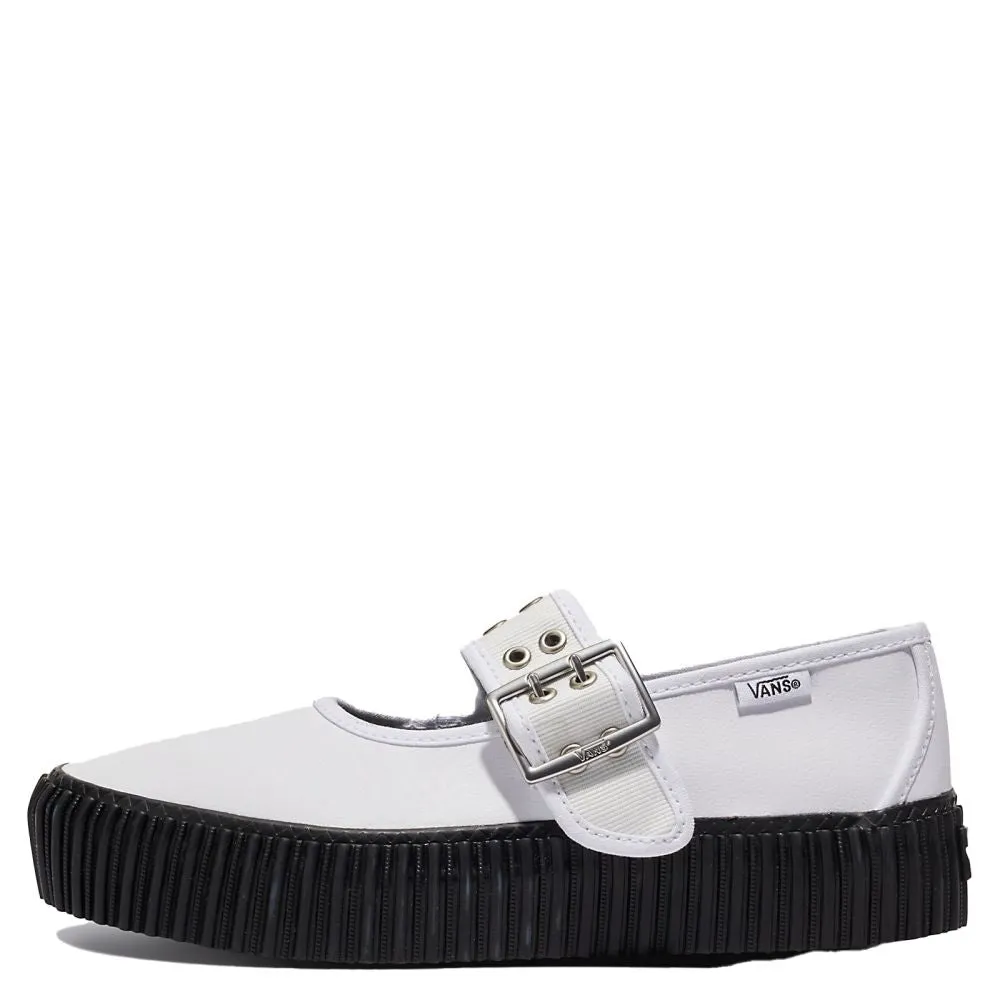 Vans Women's Mary Jane Creeper in Grunge Ballet White/Black Flexible Sole