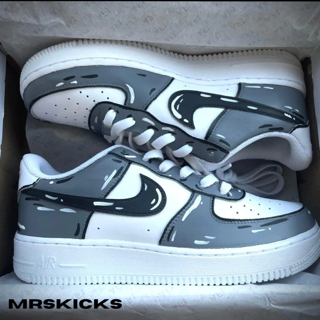 Lake Step Wide Base Custom Cartoon Airforce 1