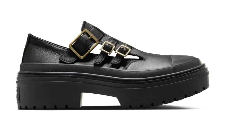 A10616 Ct Lugged Heel Mary Jane Womens Track Run Anti Slip