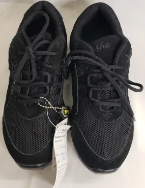 Maura -- Split Sole Dancesneaker -- Black mesh construction Dark Edge