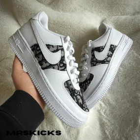 Custom White/Black CD Airforce 1 Training Mode