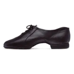 Avi -- Split-Sole Mesh Jazz Shoe Oxford -- Black orthopedic Bright tone