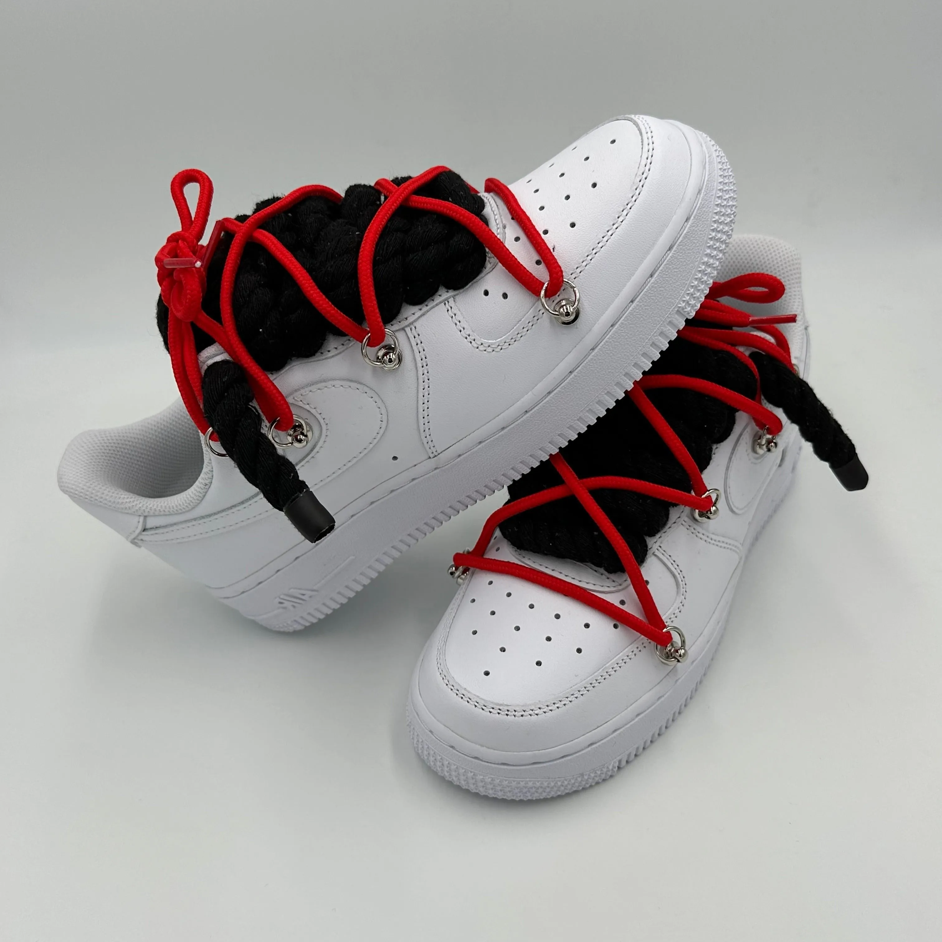 Nike Air Force 1 ??Rope Laces Black?? Triple Red Ocean Walk