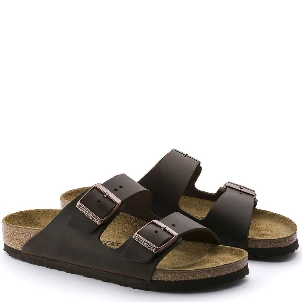 Birkenstock Arizona Oiled Leather in Habana Rebound Technology Regular Walk