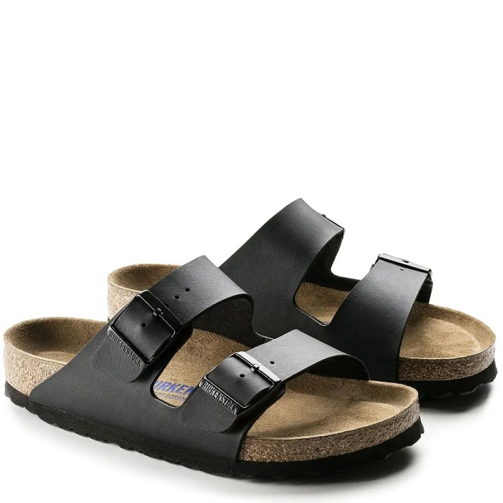 Heel Stability Birkenstock Arizona Softbed Birko-Flor in Black Versatile elegance